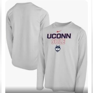 Nike Mens UConn Huskies 2023 On Court Sole Bench T-Shirt.Xxl